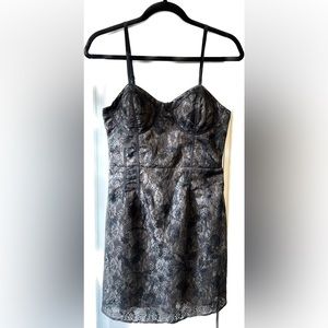 American Eagle black lace corset mini dress (seen in vampire diaries)